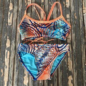 Dolfin Uglies Womens 2-piece Bikini Blue/Orange XS